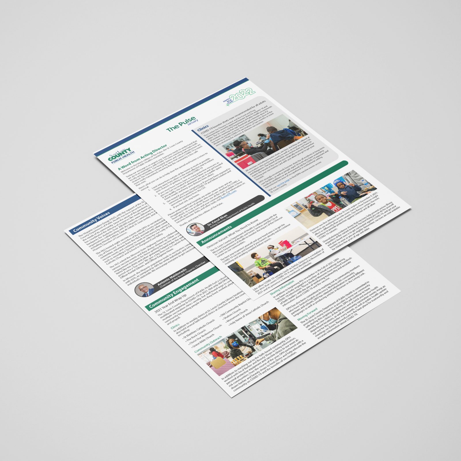 St. Louis Department of Health Newsletter Layout and Design