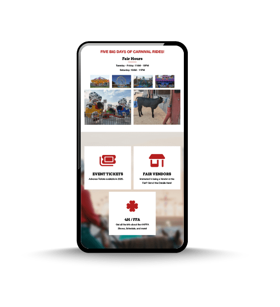 Mesa County Fair Mobile View - Colorado Fair Website Redesign Case Study